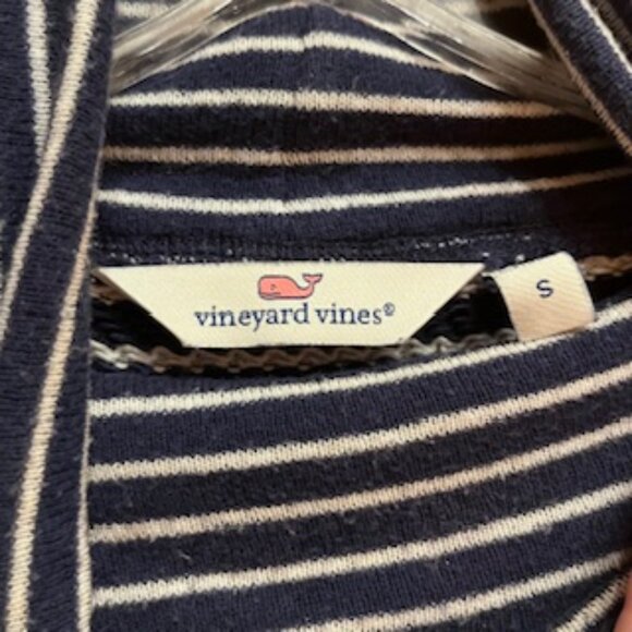 Vineyard Vines Turtleneck Sweatshirt--Navy and White Stripes--Size Small - Picture 2 of 4